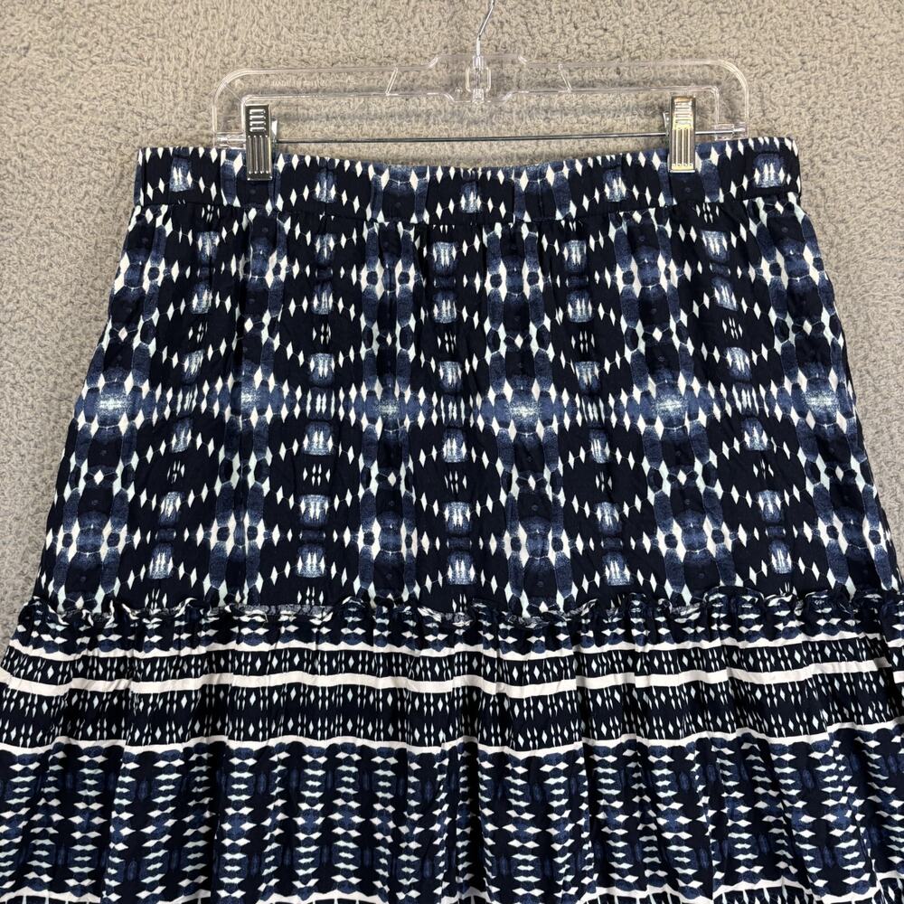 Lane Bryant Tiered Skirt 14 16 Beachy Coastal Batik Tribal Flowy Elastic 2020 - Picture 2 of 8